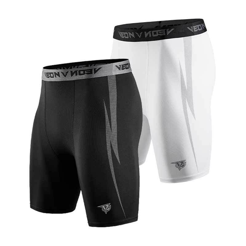 Compression Shorts Athletes - Pantaloncini a compressione neri da uomo