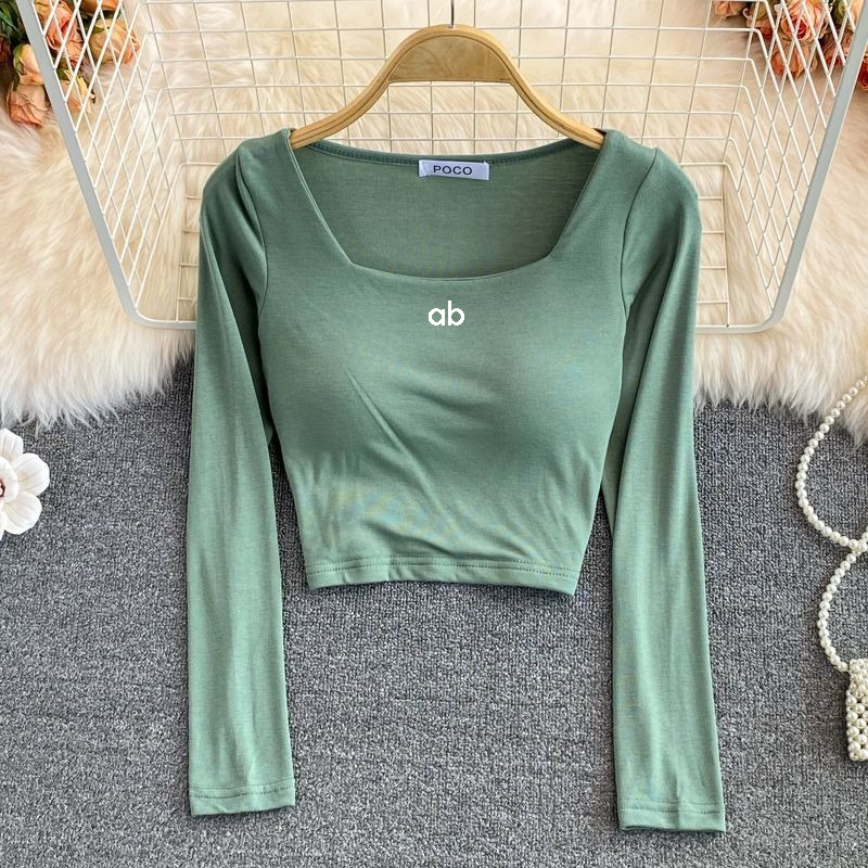 Base Layer Top - Maglietta da donna coreana alla moda